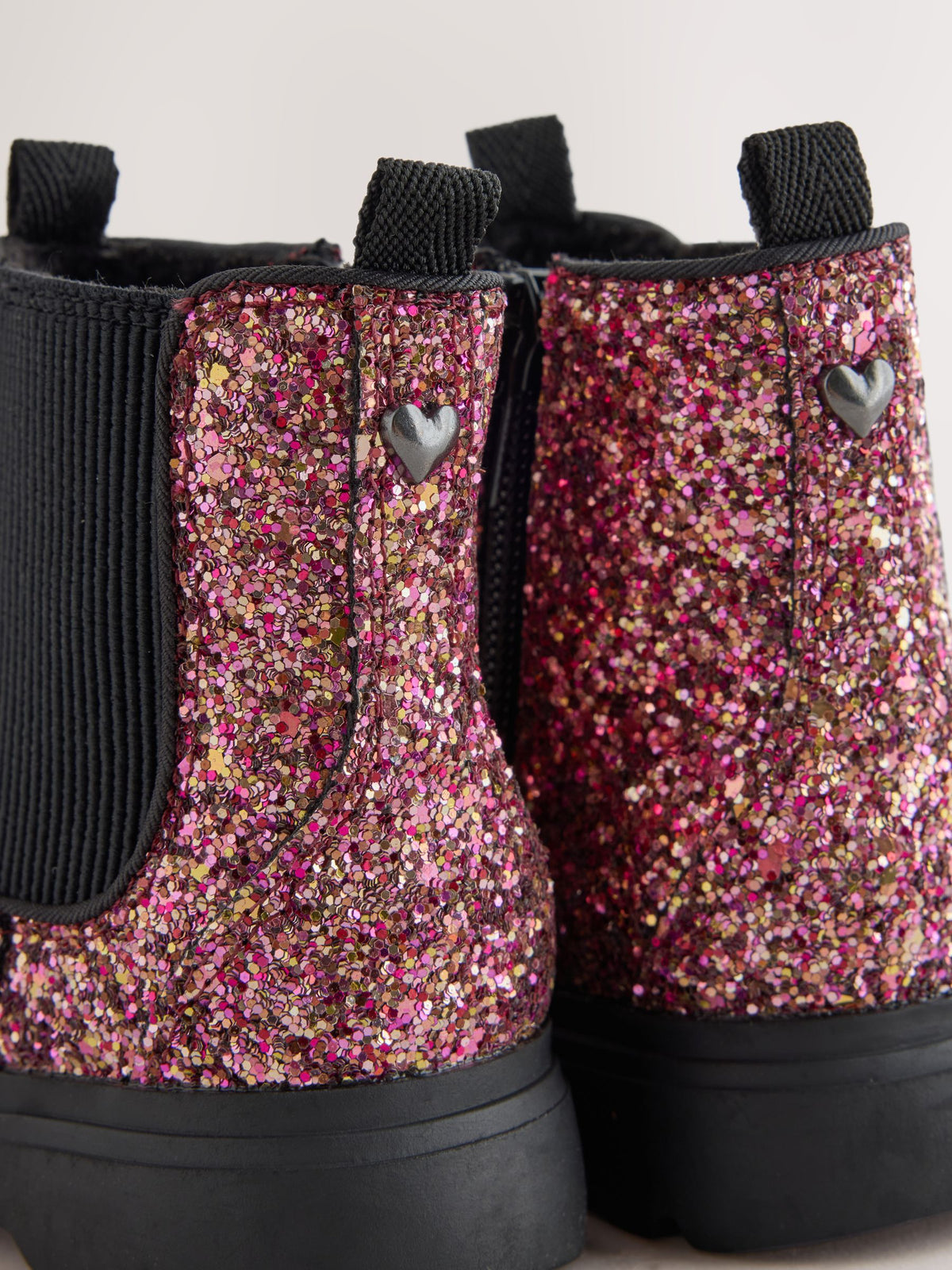 Dsiney Kidz - Multi Pink Glitter Chelsea Chunky Ankle Boots image 3