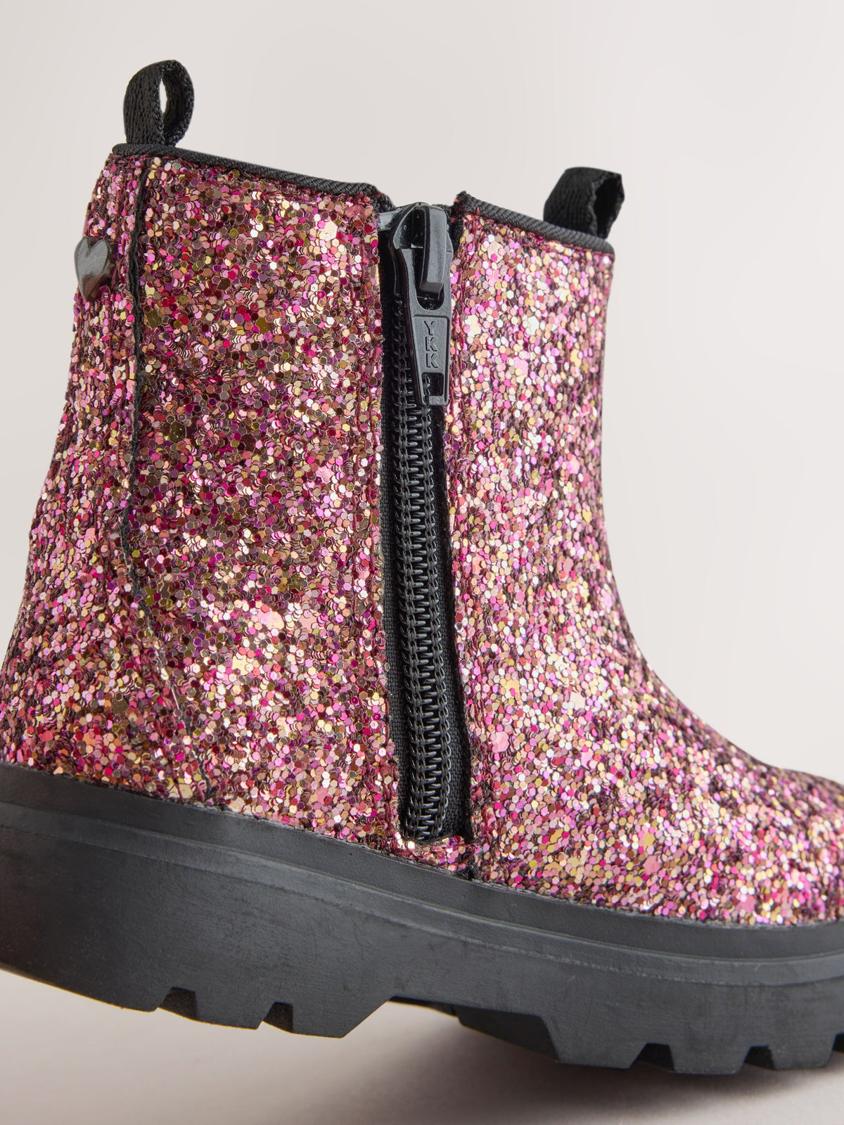 Dsiney Kidz - Multi Pink Glitter Chelsea Chunky Ankle Boots image 4