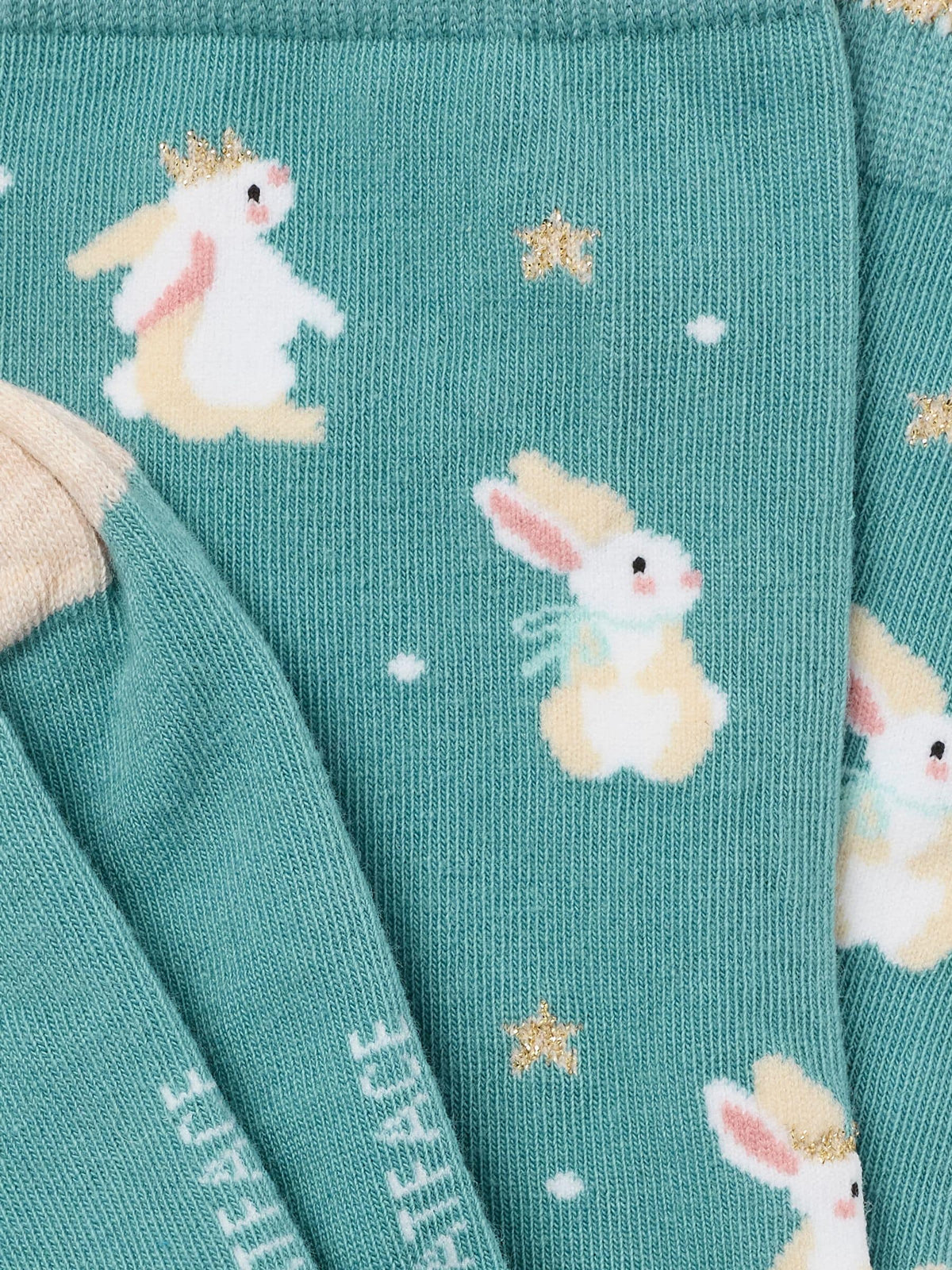 FatFace Green Bunnies Socks - image 2