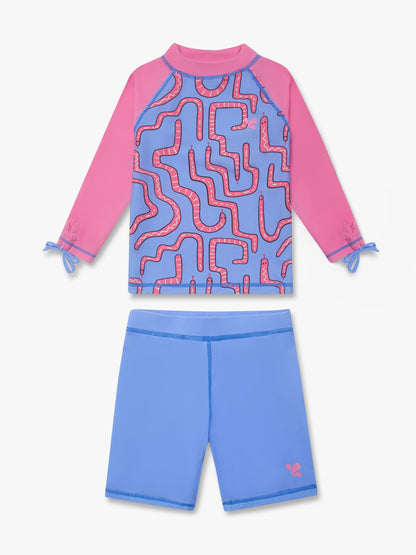 Muddy Puddles Pink UV Protective Surf Set with Shorts image 3