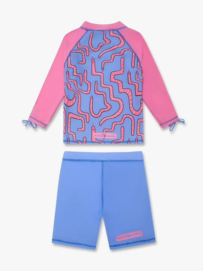 Muddy Puddles Pink UV Protective Surf Set with Shorts image 4