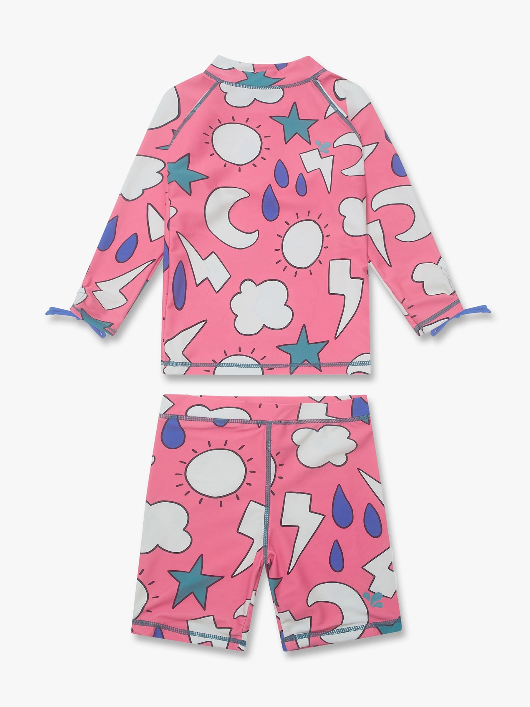 Muddy Puddles Light Pink UV Protective Surf Set with Shorts image 3