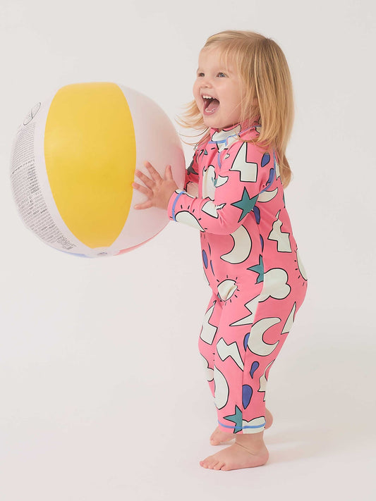 Muddy Puddles Light Pink UV Protective Surfsuit image 2