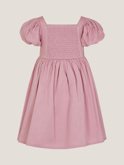 Monsoon Pink Floral Embroidered Puff Sleeve Dress image 3