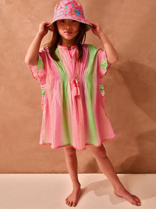 Monsoon Pink Ombré Stripe Kaftan image 1