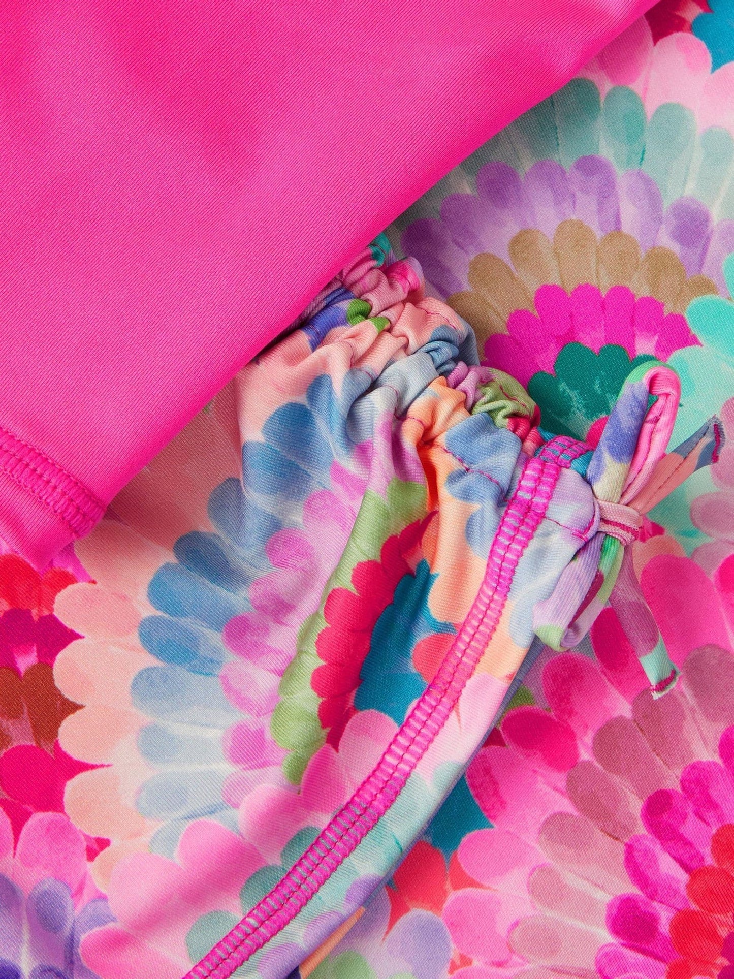 Monsoon Pink Rainbow Shell Print UPF50+ Long Sleeve Swim Set image 3