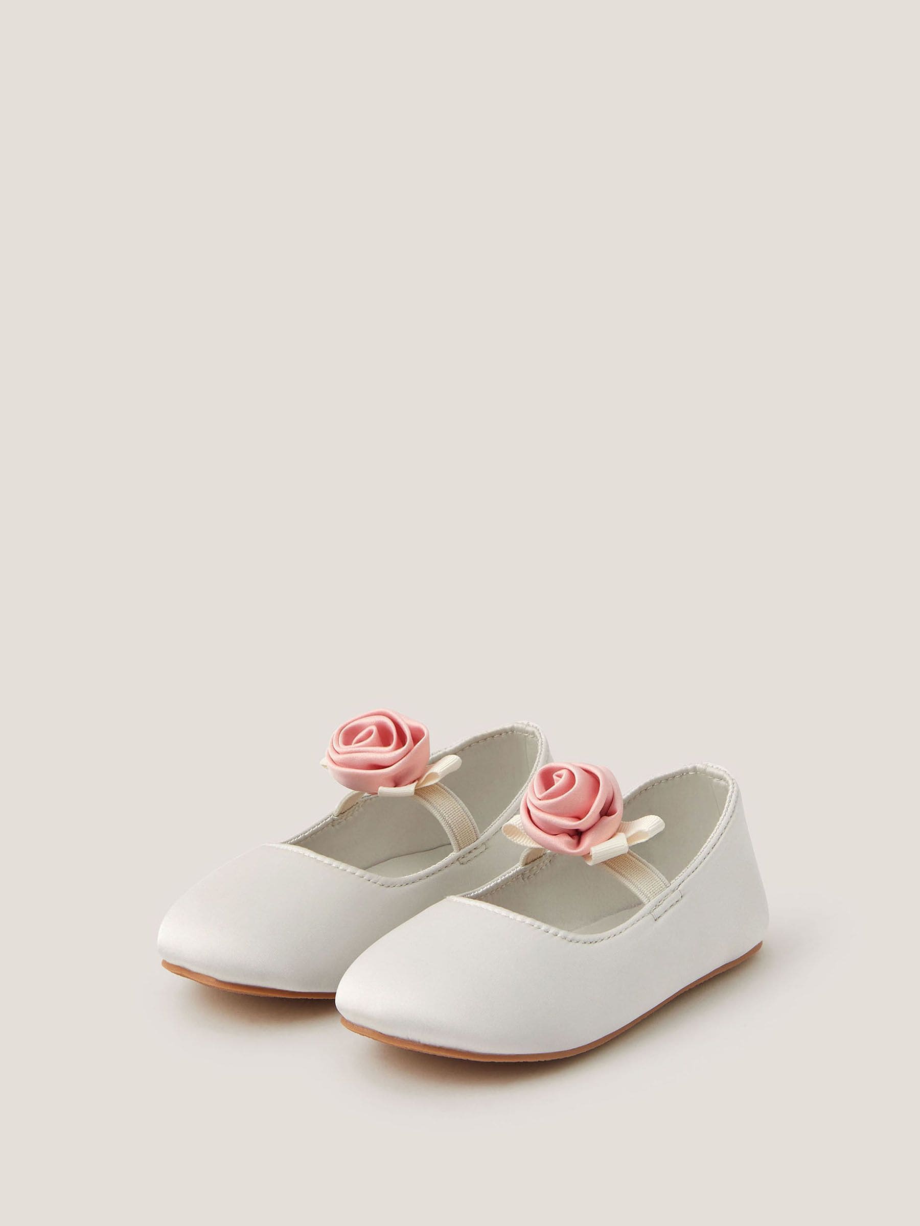 Monsoon Cream Baby Rosette Walker Shoes image 2