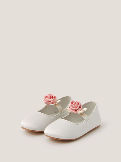 Monsoon Cream Baby Rosette Walker Shoes image 2