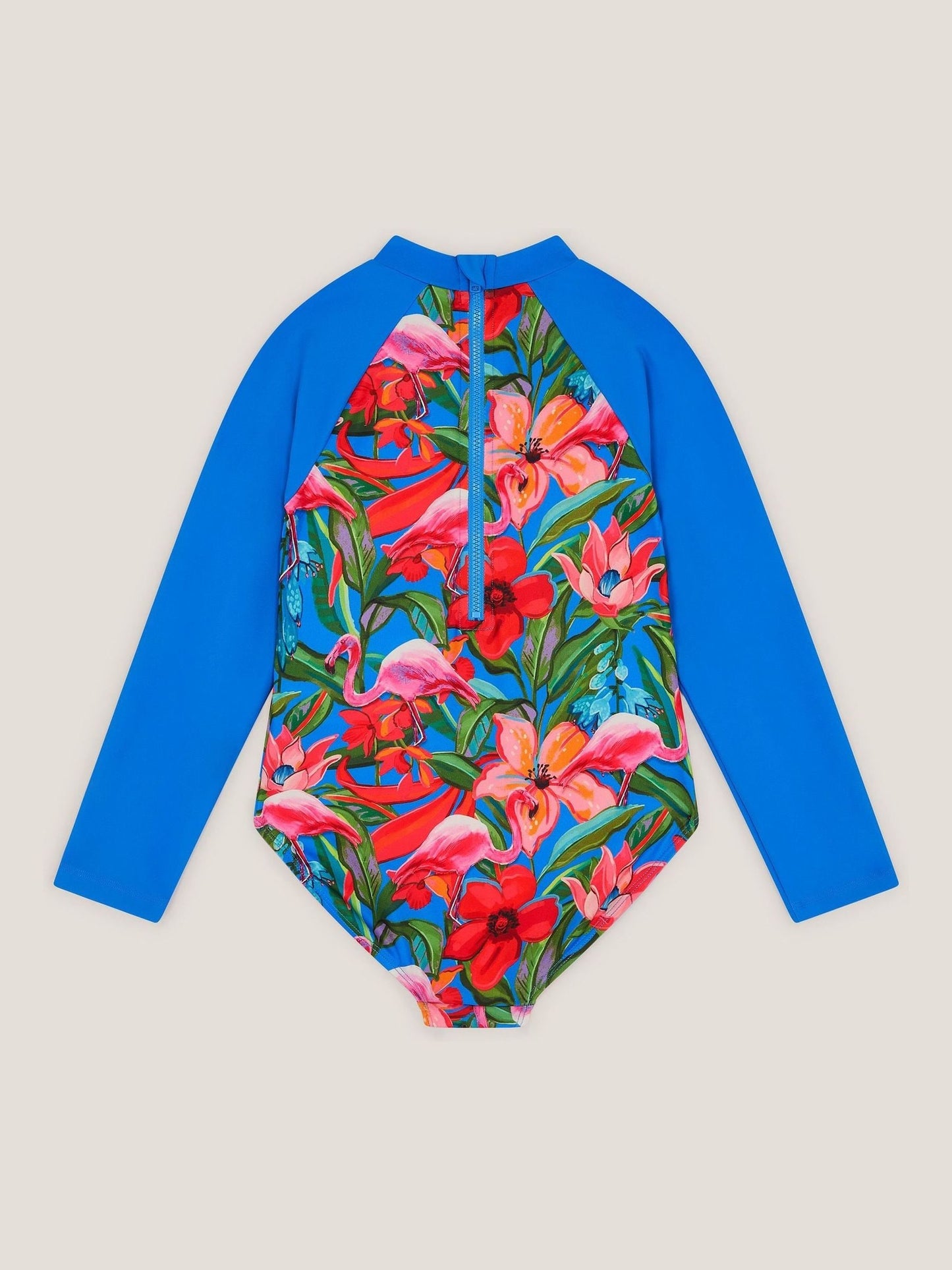 Monsoon Blue Tropical UPF50+ Long Sleeve Swimsuit image 2