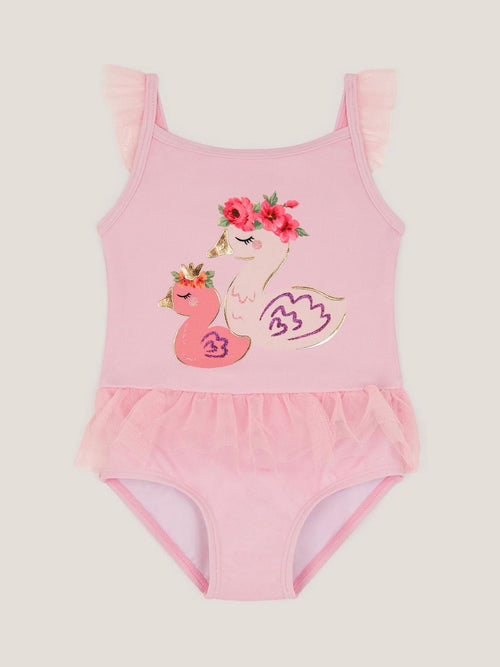 Monsoon Pink Baby Ducky Tulle Swimsuit image 1