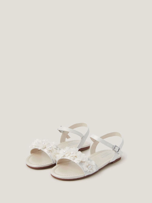 Monsoon Cream Pearl Flower Sandals image 1