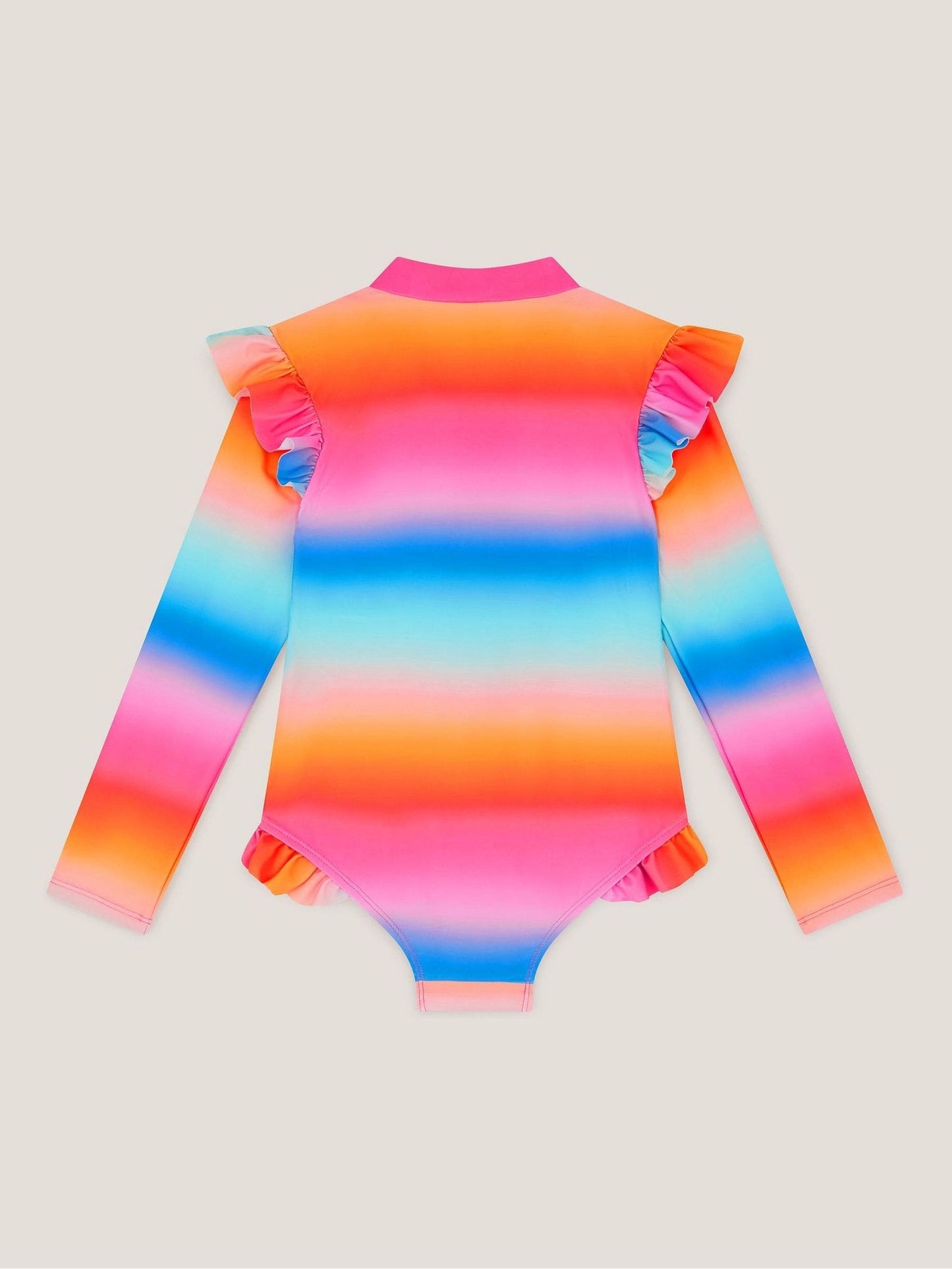 Monsoon Pink Rainbow UPF50+ Long Sleeve Swimsuit image 3