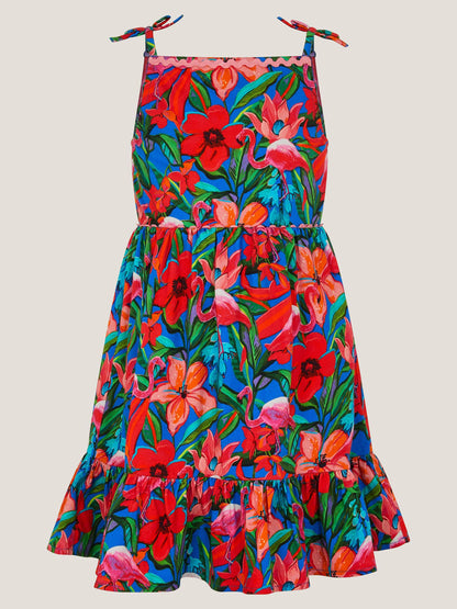 Monsoon Pink Tropical Print Jersey Beach Dress image 2