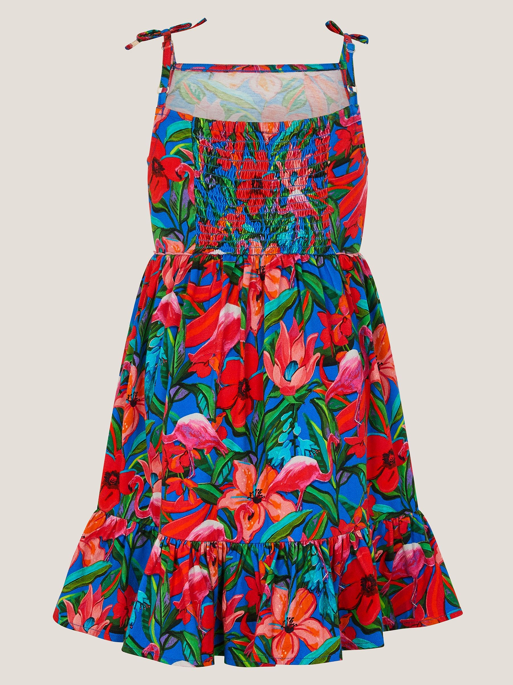 Monsoon Pink Tropical Print Jersey Beach Dress image 3