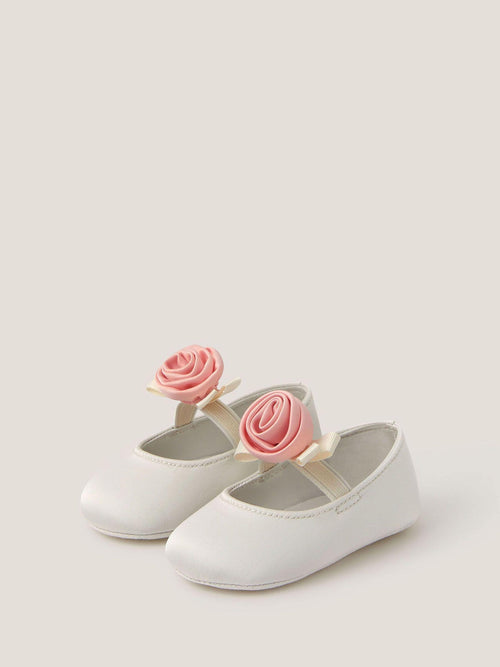 Monsoon Cream Baby Rosette Boots image 1