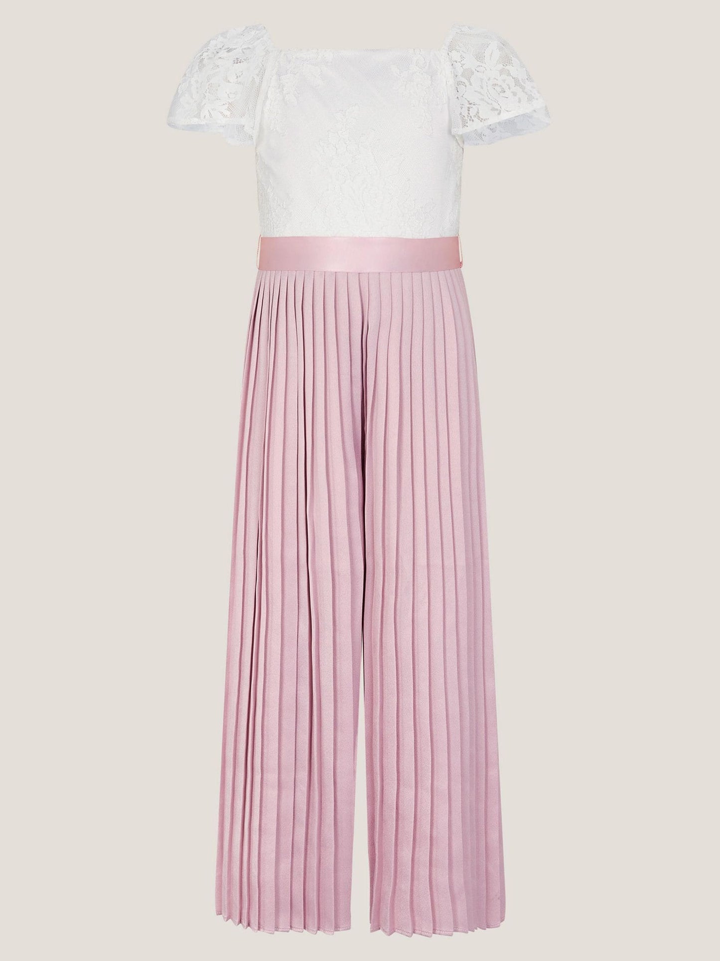 Dsiney Kidz - Monsoon Pale Pink Lace Pleated Jumpsuit image 2