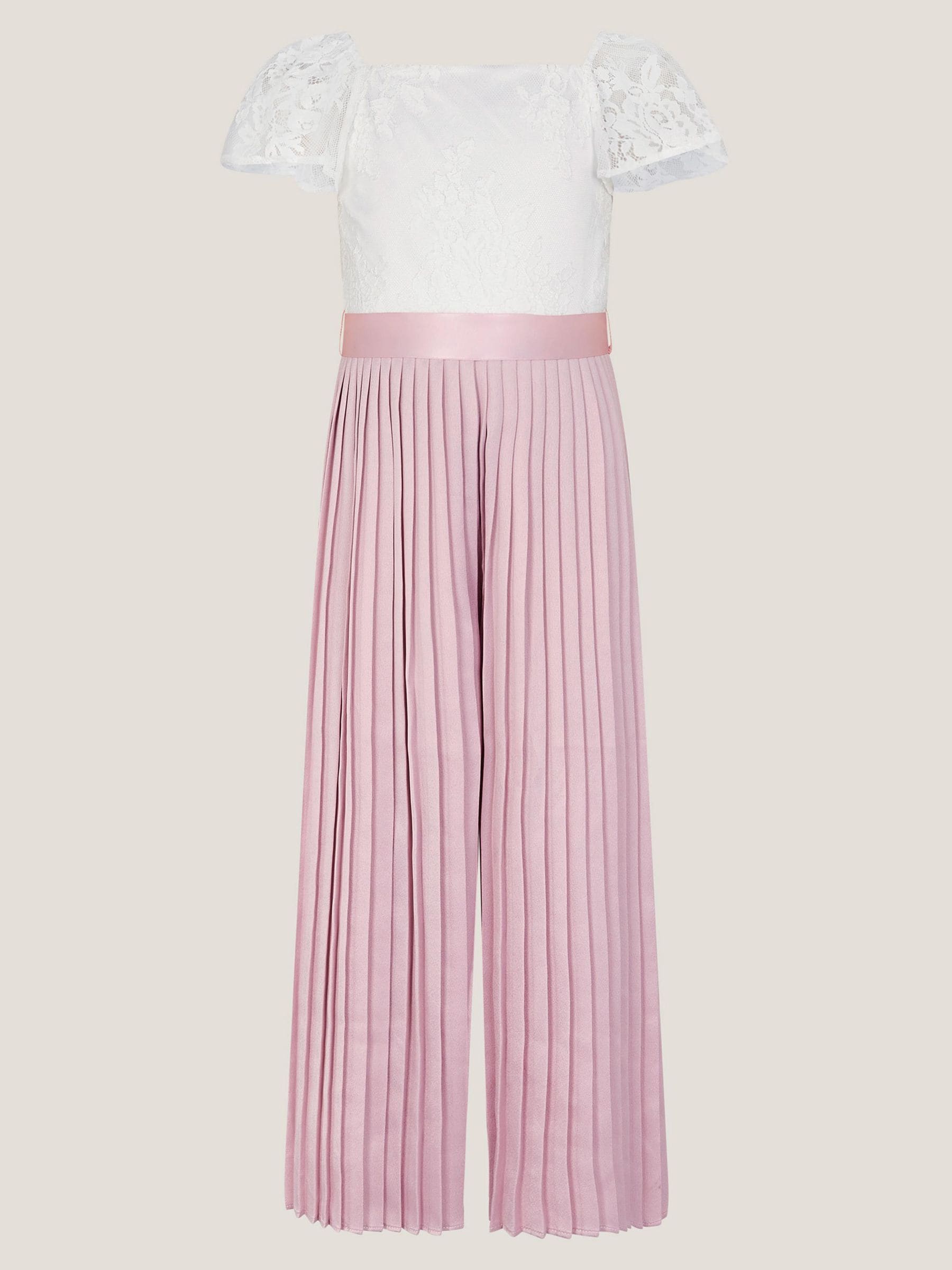Dsiney Kidz - Monsoon Pale Pink Lace Pleated Jumpsuit image 2
