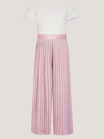 Dsiney Kidz - Monsoon Pale Pink Lace Pleated Jumpsuit image 2