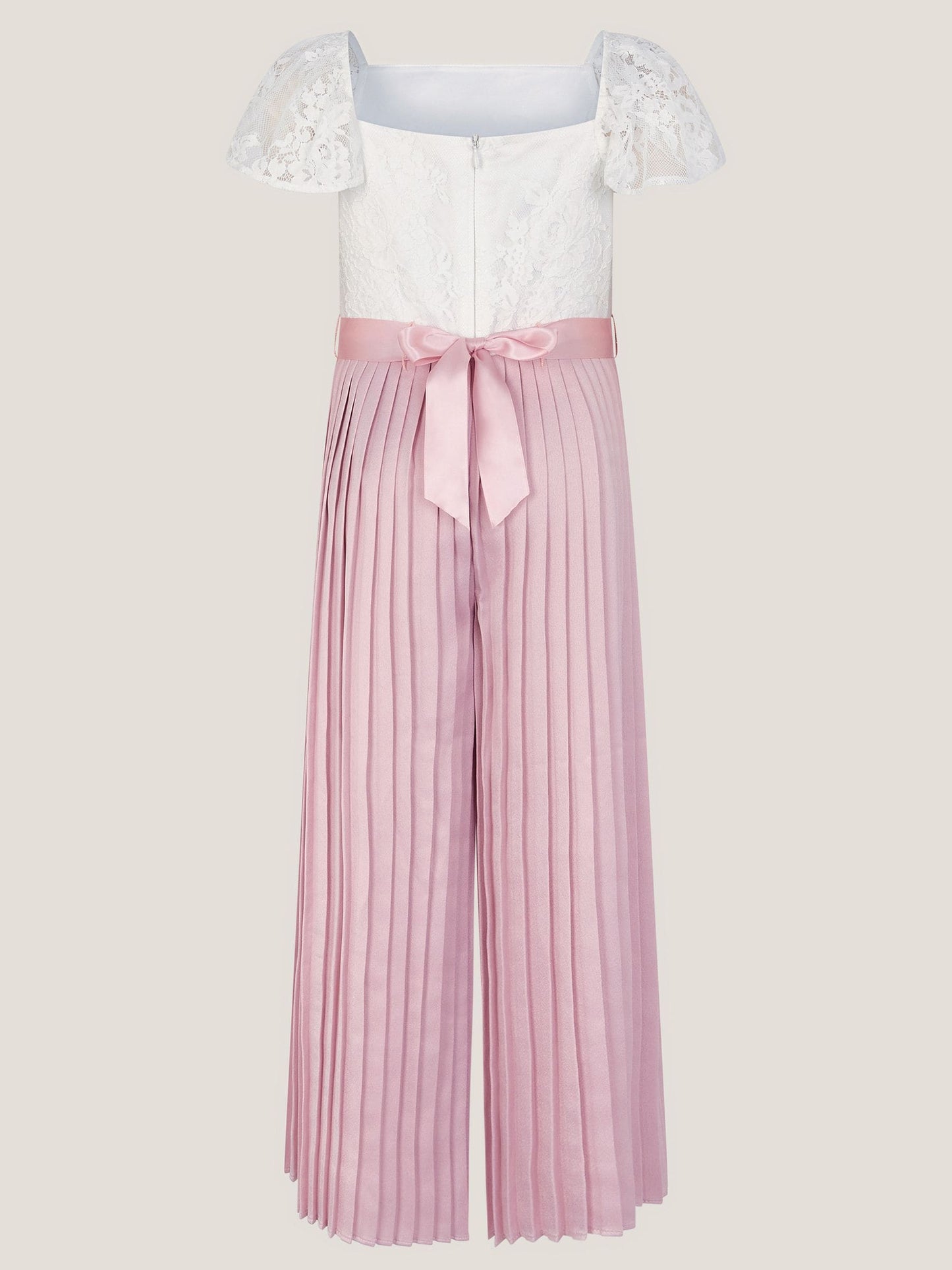 Dsiney Kidz - Monsoon Pale Pink Lace Pleated Jumpsuit image 3