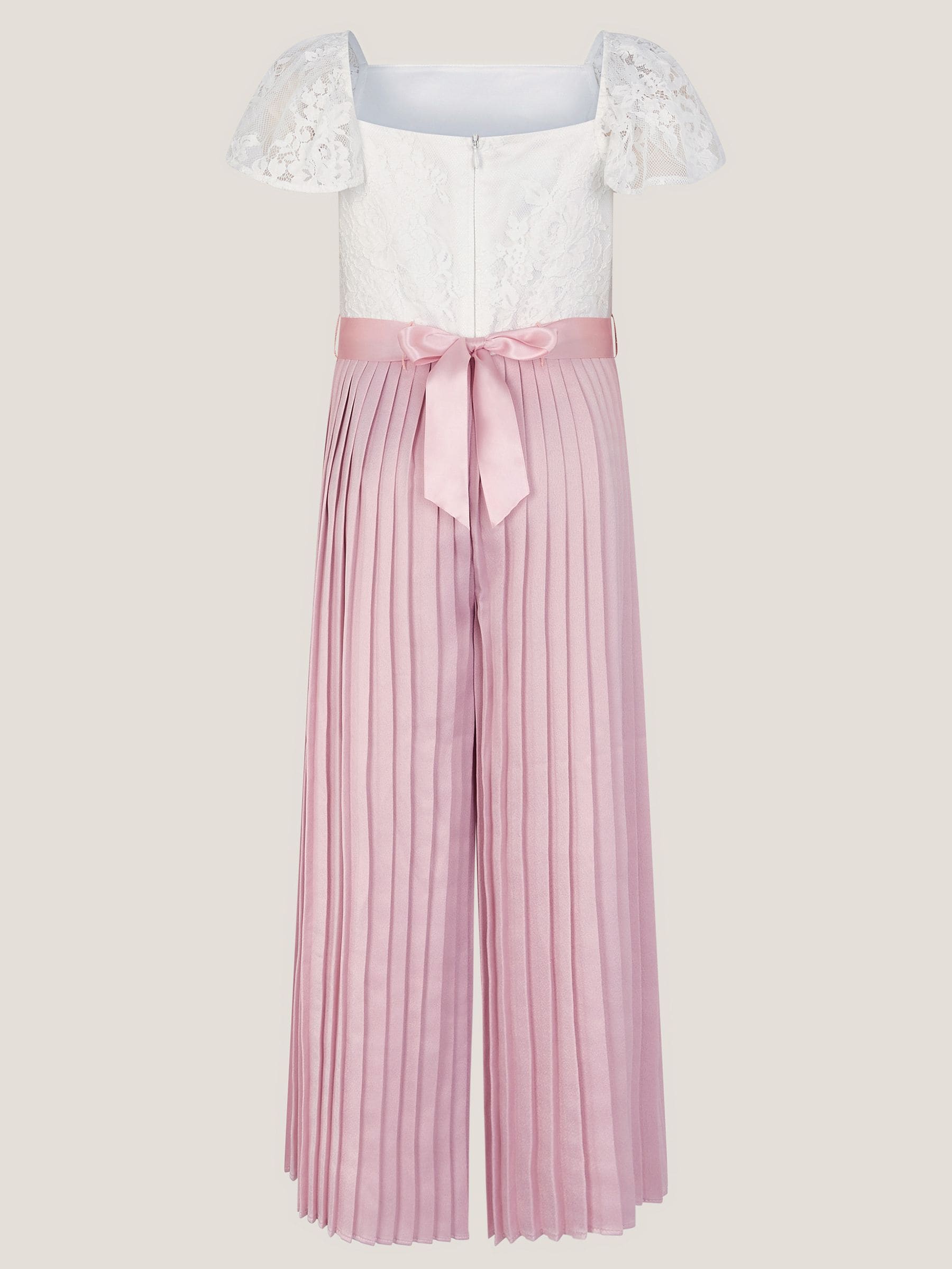 Dsiney Kidz - Monsoon Pale Pink Lace Pleated Jumpsuit image 3