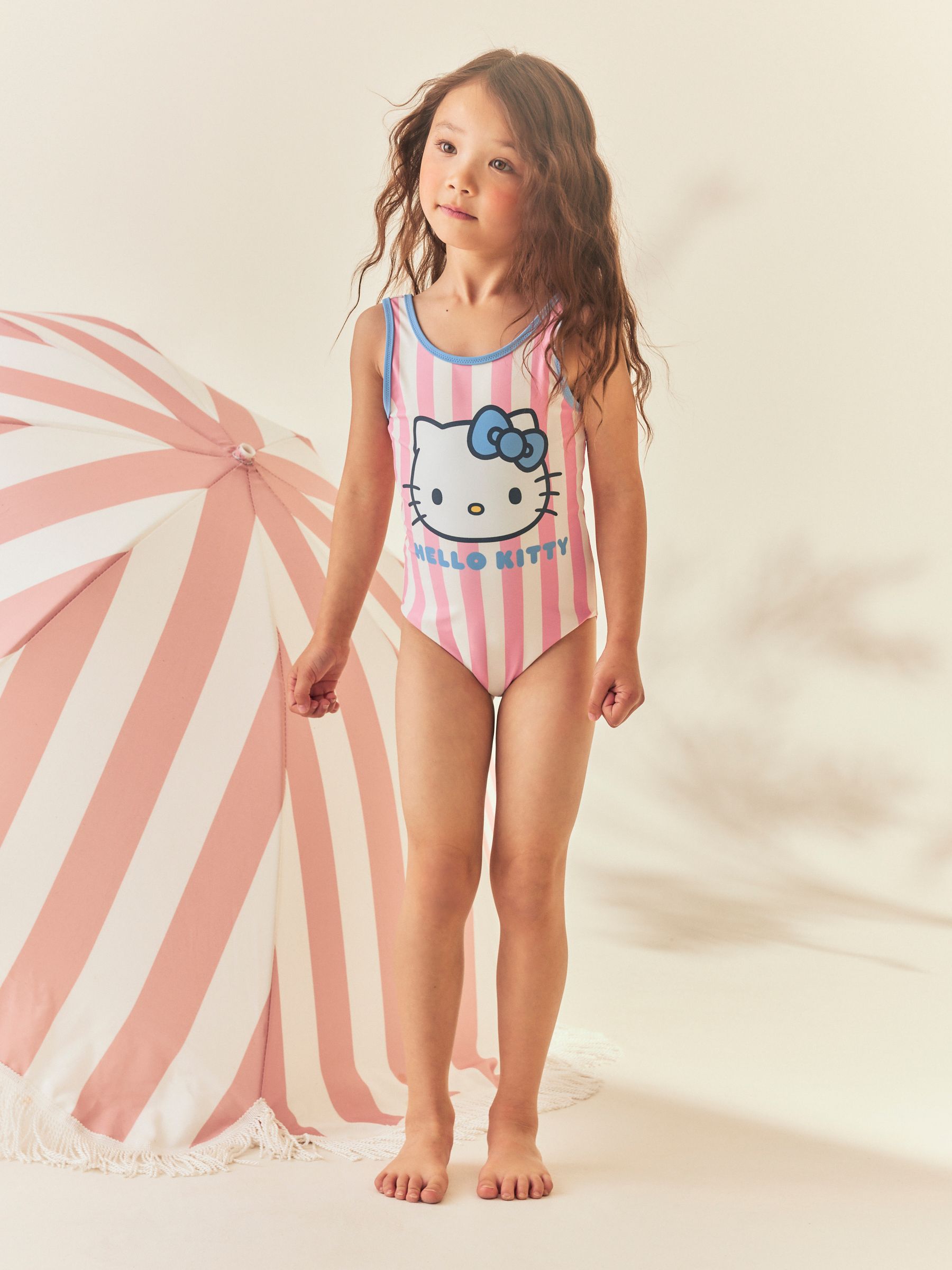 Dsiney Kidz - Hello Kitty Blue/Pink Scoop Neck Swimsuit (3-16yrs) image 1