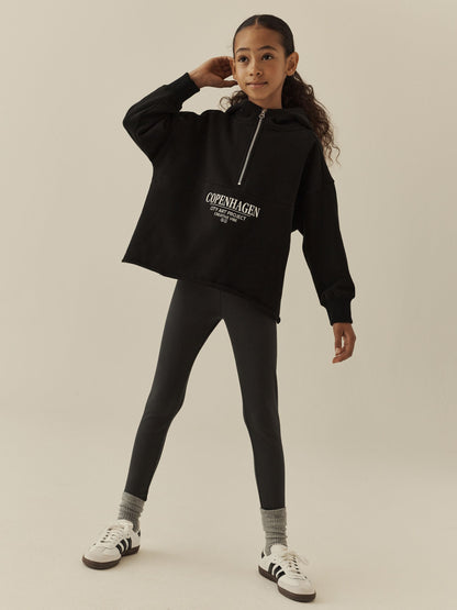 Black Hoodie and Rib Leggings Set (3-16yrs) - image 1
