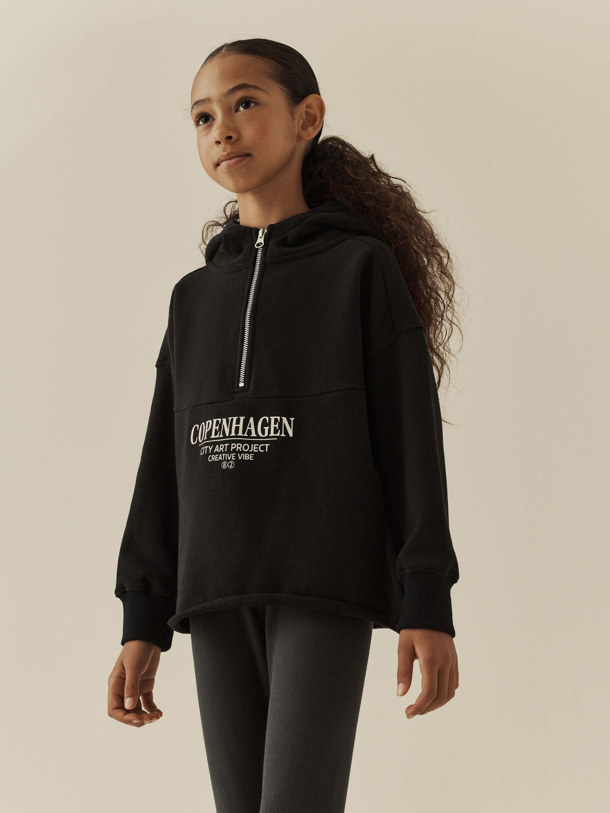 Black Hoodie and Rib Leggings Set (3-16yrs) - image 2