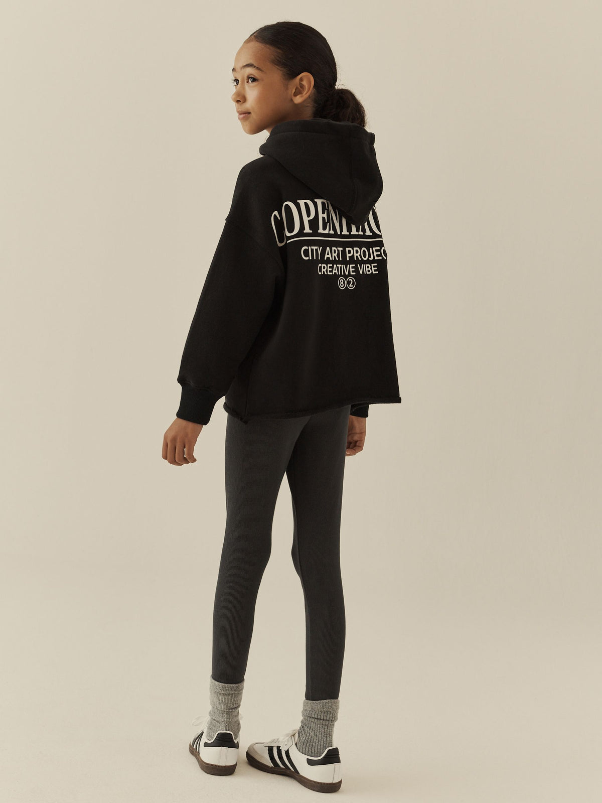 Black Hoodie and Rib Leggings Set (3-16yrs) - image 3