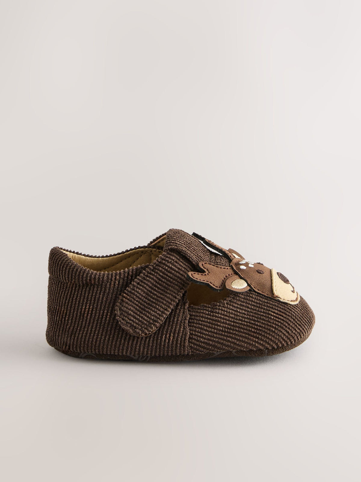 Dsiney Kidz - Brown Reindeer Touch Fastening Baby Shoes (0-2mths) image 2
