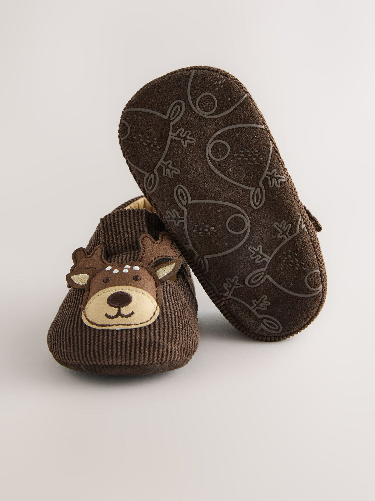 Dsiney Kidz - Brown Reindeer Touch Fastening Baby Shoes (0-2mths) image 4