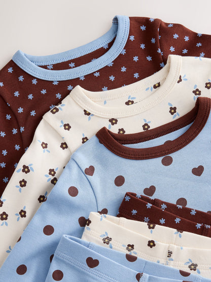 Blue/Brown Snuggle Pyjamas 3 Pack (9mths-12yrs) - image 11