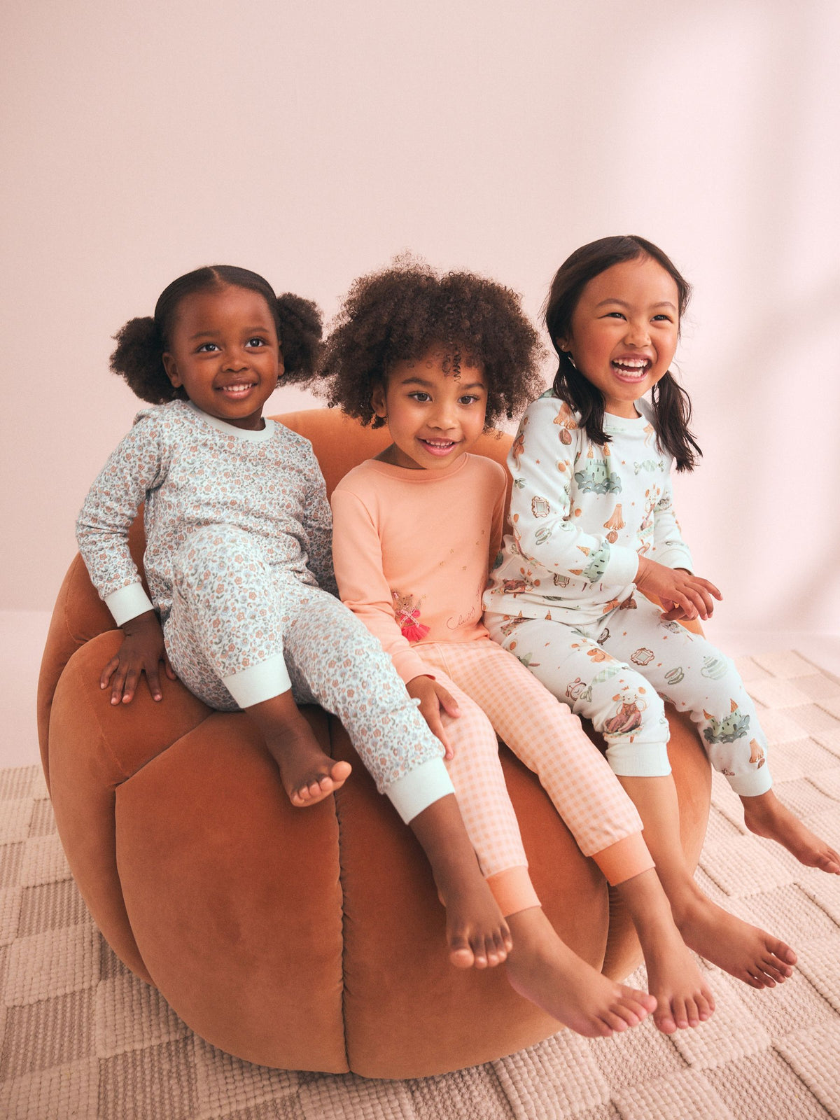 Ecru/Peach Snuggle Pyjamas 3 Pack (9mths-12yrs) - image 2