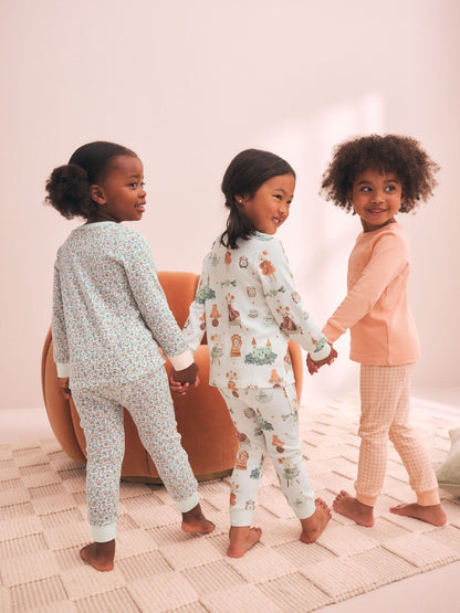 Ecru/Peach Snuggle Pyjamas 3 Pack (9mths-12yrs) - image 4