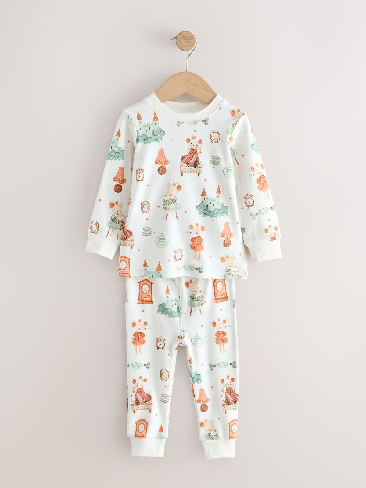 Ecru/Peach Snuggle Pyjamas 3 Pack (9mths-12yrs) - image 8