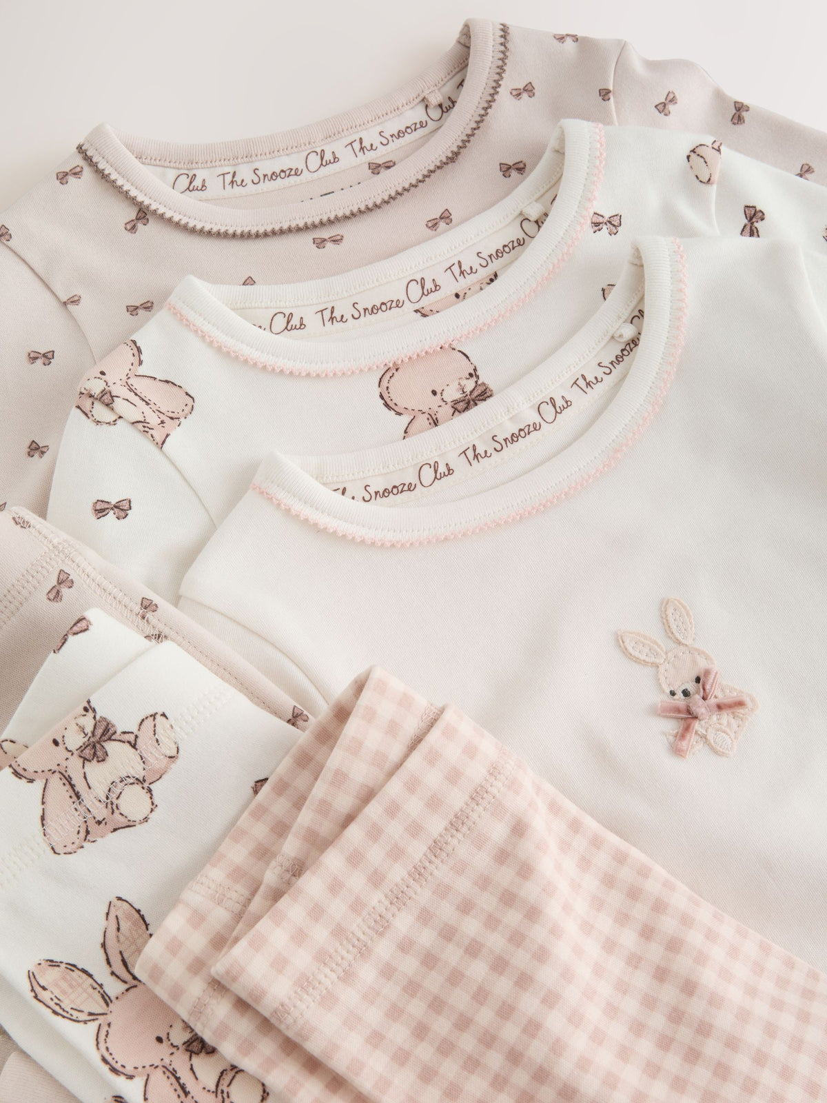 Neutral Bunny Print Snuggle Pyjamas 3 Pack (9mths-12yrs) - image 11