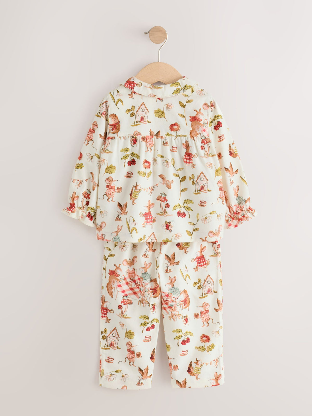 Dsiney Kidz - Red/Ecru Woven Button Through Pyjamas (9mths-10yrs) image 7