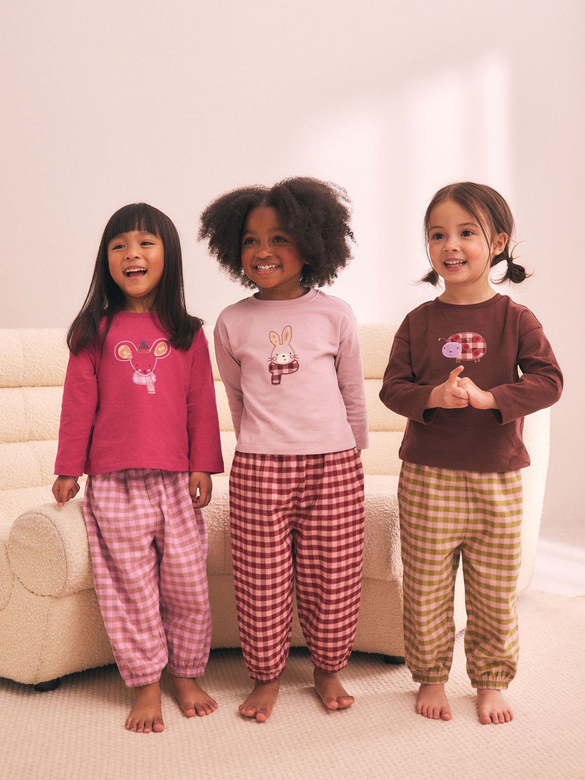 Dsiney Kidz - Pink/Green Woven Jogger Pyjamas 3 Pack (9mths-12yrs) image 1