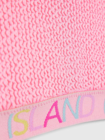 Dsiney Kidz - River Island Pink Logo Textured Whipstitch Bikini image 3