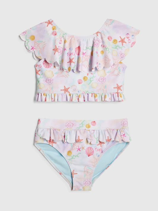 Dsiney Kidz - River Island Cream Under The Sea Frill Bikini image 1