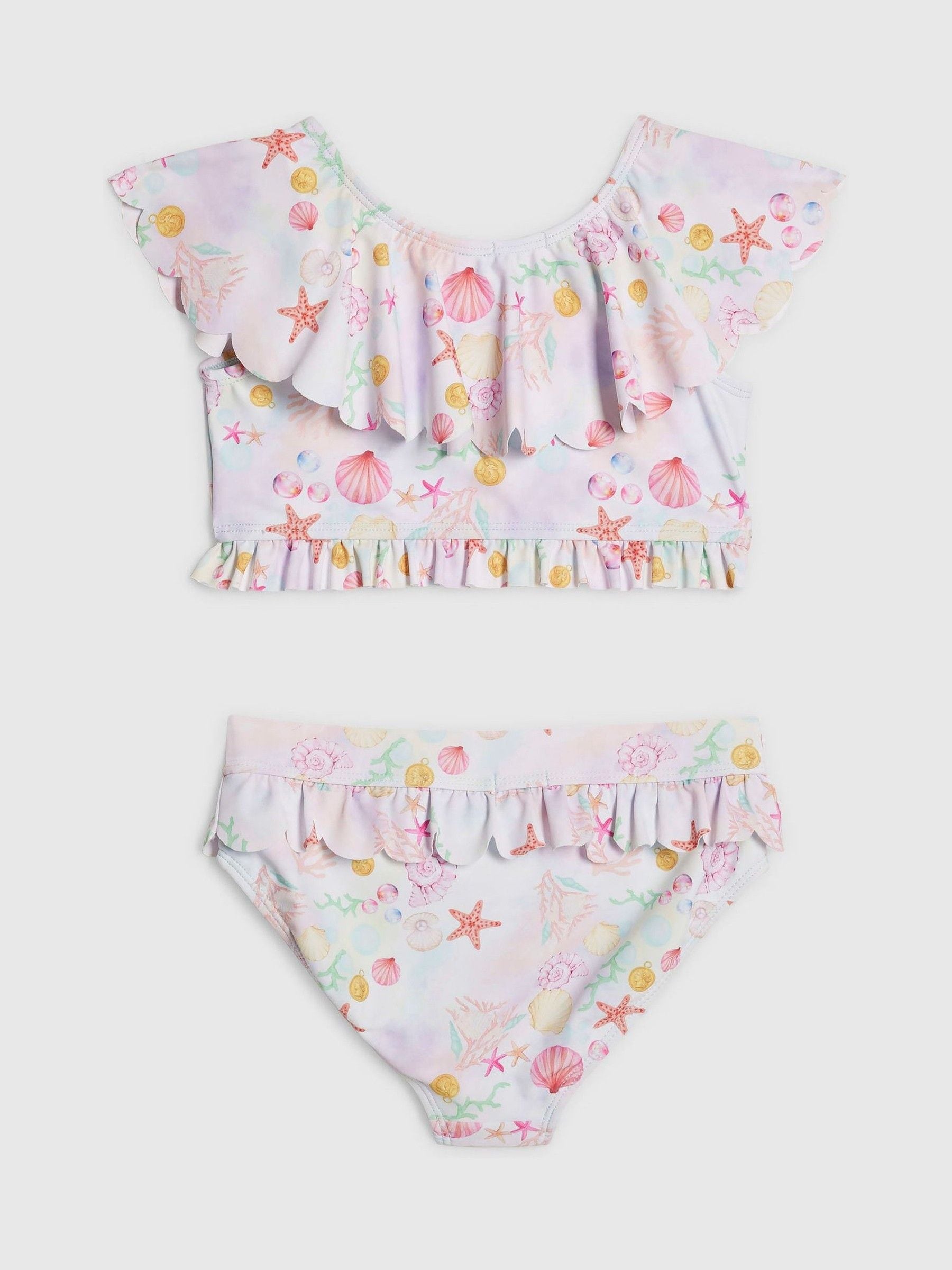 Dsiney Kidz - River Island Cream Under The Sea Frill Bikini image 2