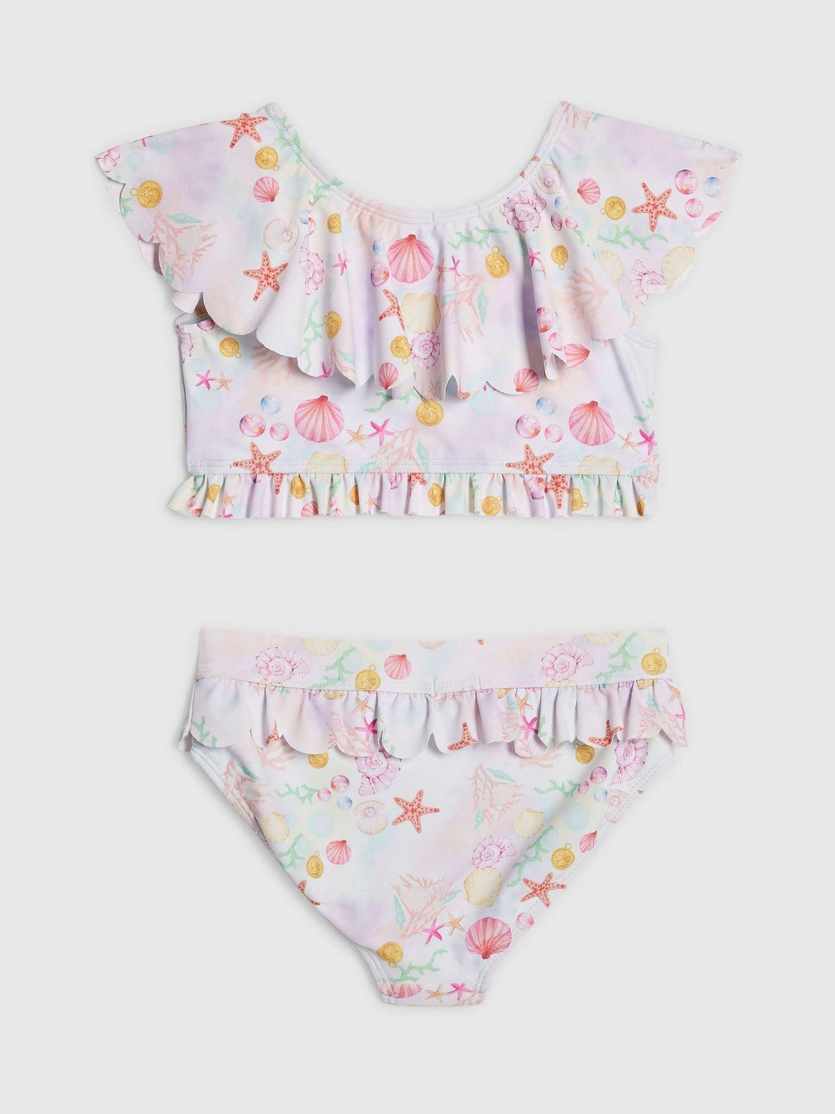 Dsiney Kidz - River Island Cream Under The Sea Frill Bikini image 2