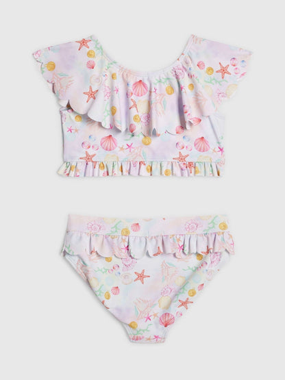 Dsiney Kidz - River Island Cream Under The Sea Frill Bikini image 2