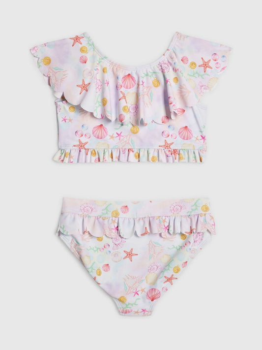 Dsiney Kidz - River Island Cream Under The Sea Frill Bikini image 2