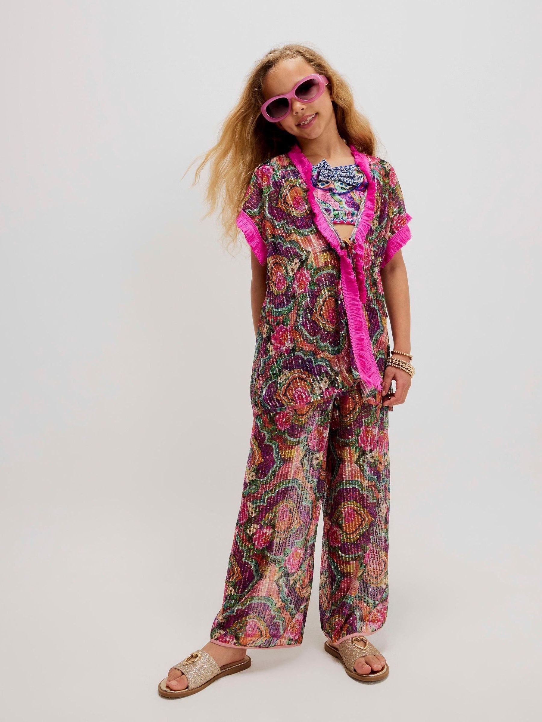 Dsiney Kidz - River Island Purple Del Maar Sequin Kaftan image 1