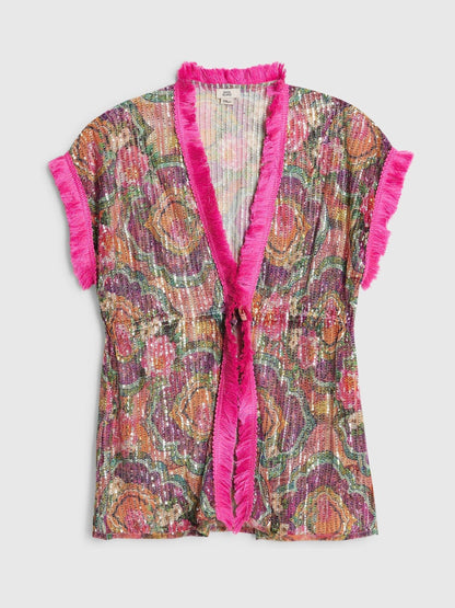 Dsiney Kidz - River Island Purple Del Maar Sequin Kaftan image 3
