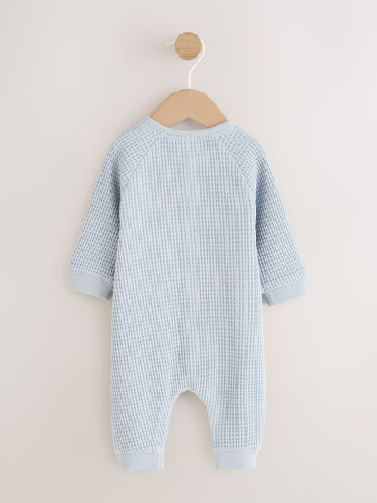 Blue Textured Baby Romper (0mths-3yrs) image 2