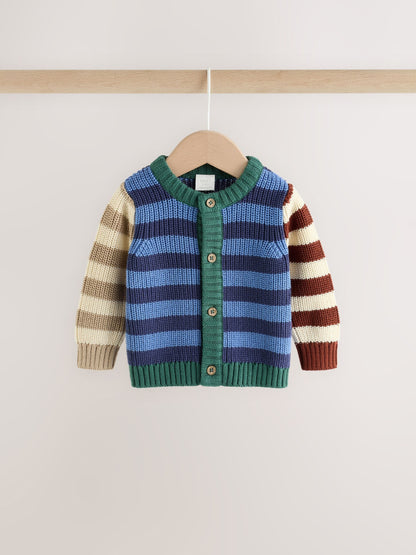 Dsiney Kidz - Blue Stripe Knitted Cardigan and Legging Baby Set (0mths-2yrs) image 2