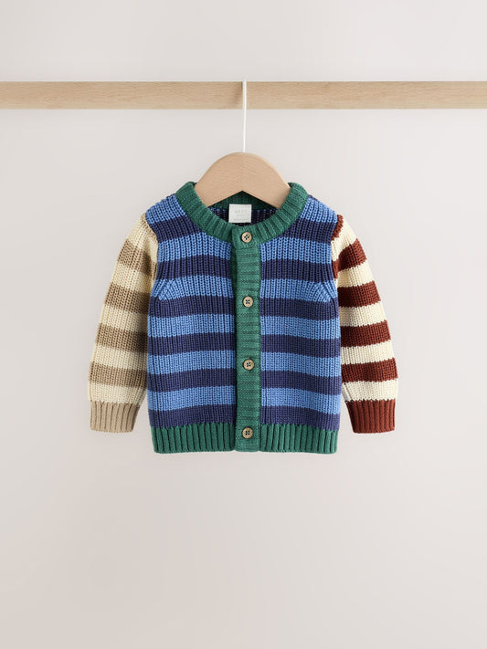 Dsiney Kidz - Blue Stripe Knitted Cardigan and Legging Baby Set (0mths-2yrs) image 2