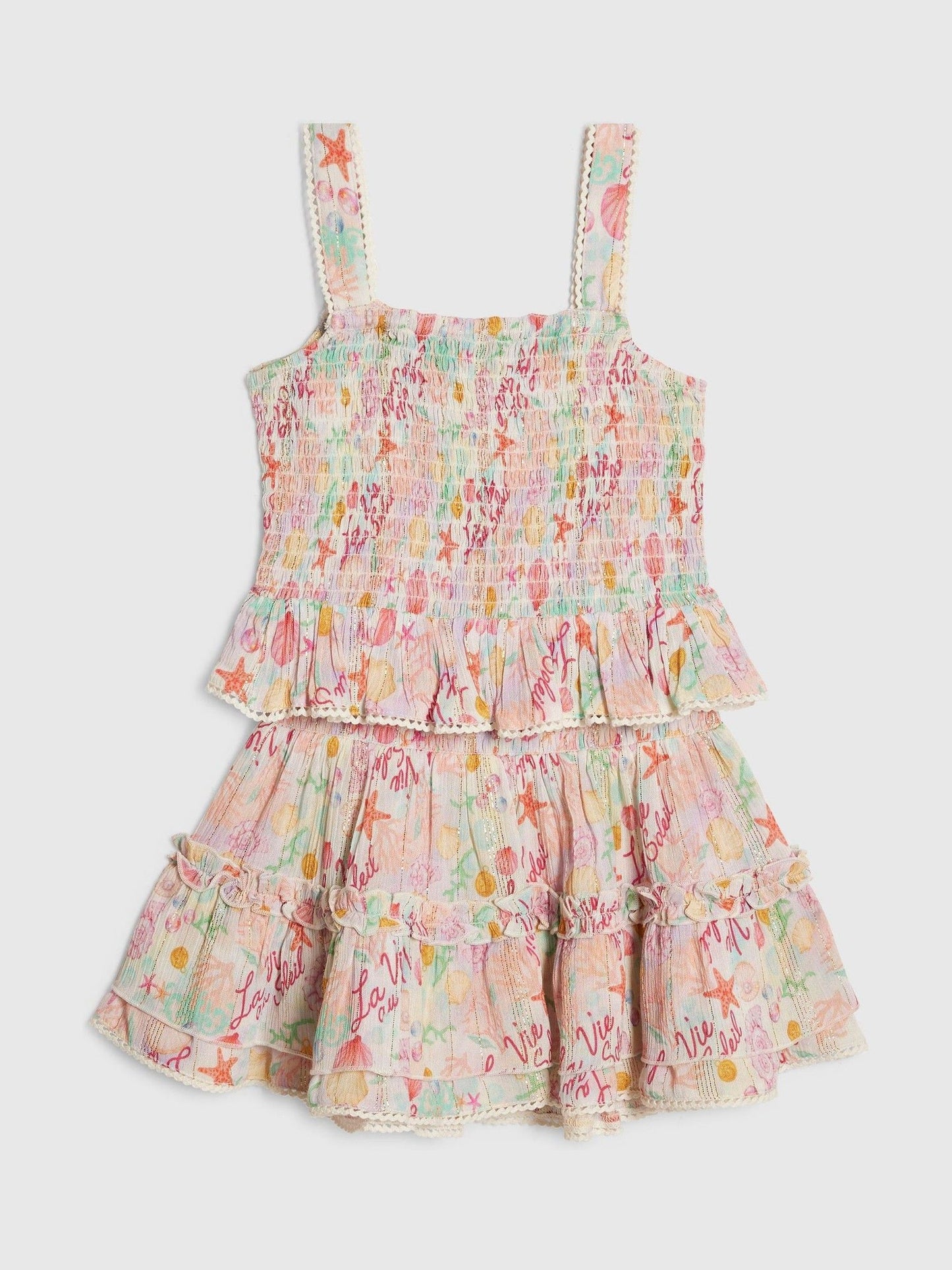 River Island White Under the Sea Crinkle Top & Rara Set image 3