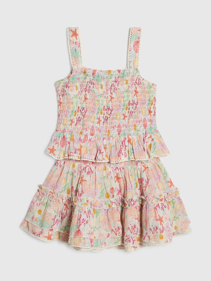 River Island White Under the Sea Crinkle Top & Rara Set image 3
